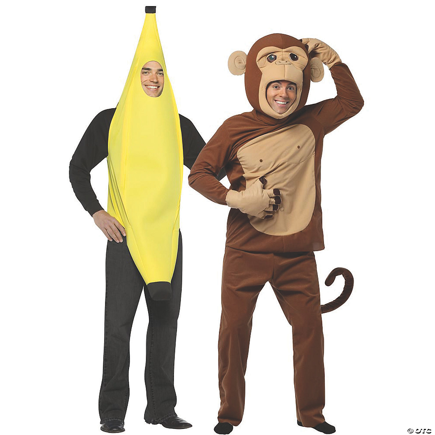 Banana And Monkey Couple Costume - PartyBell.com