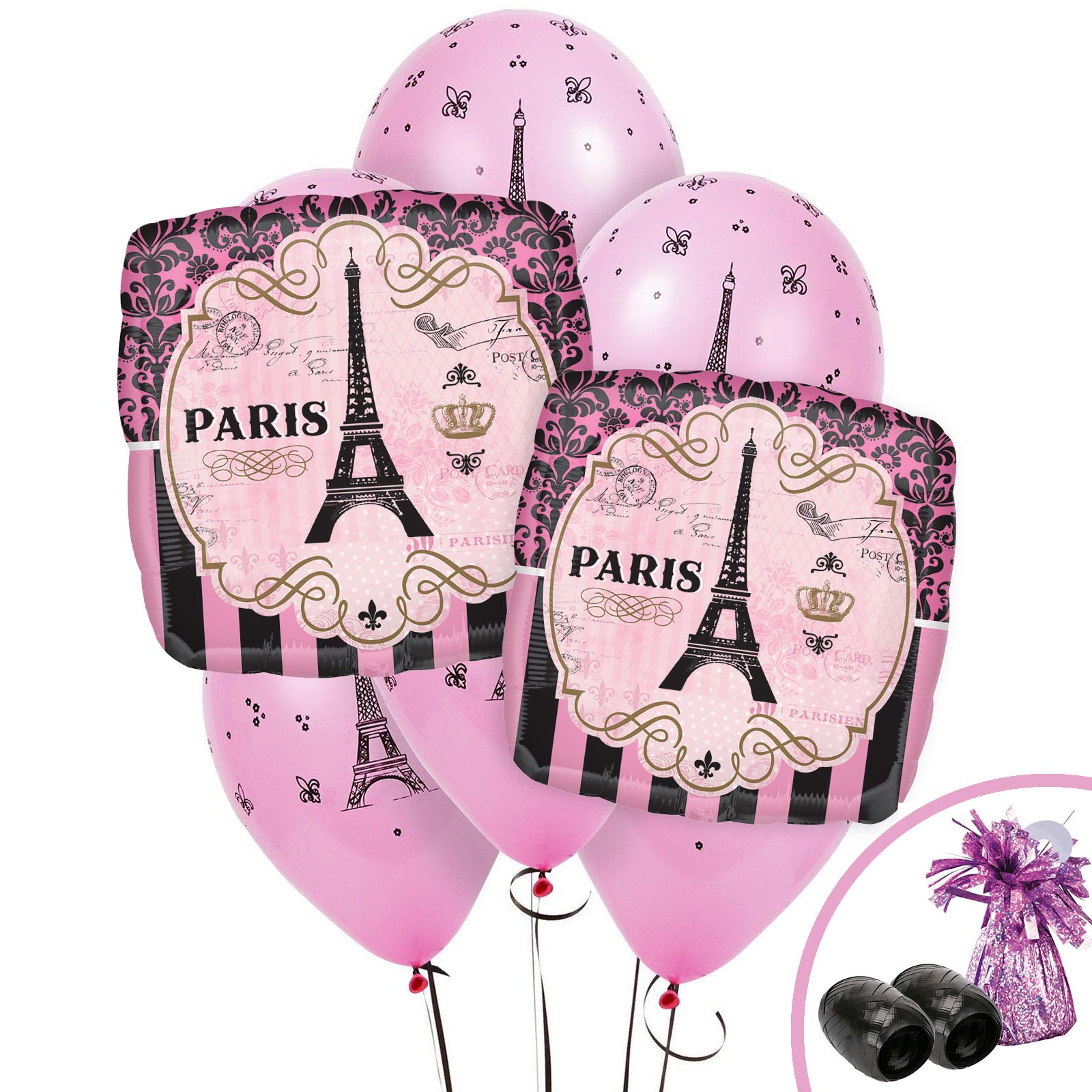 Paris Party Jumbo Balloon Bouquet