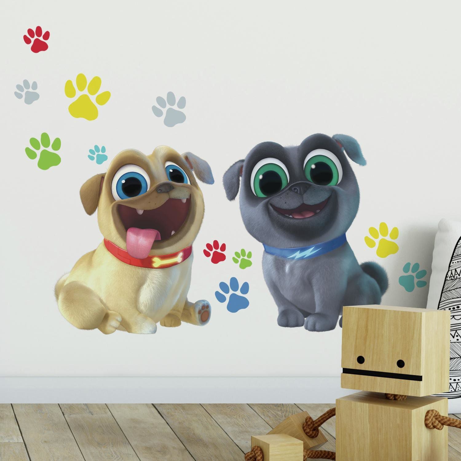 Puppy Dog Pals Peel and Stick Giant Wall Decals - PartyBell.com