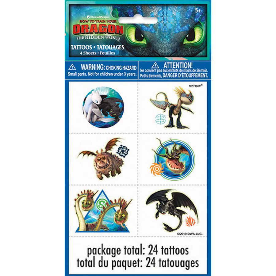 24 How To Train Your Dragon 3 Tattoo - PartyBell.com