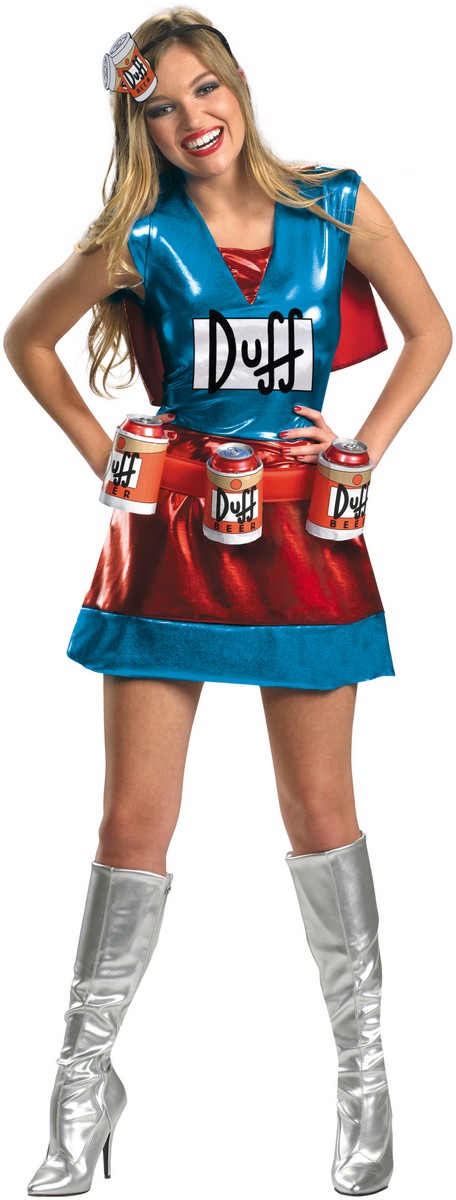 The Simpsons - Duffwoman Deluxe Adult Costume - PartyBell.com