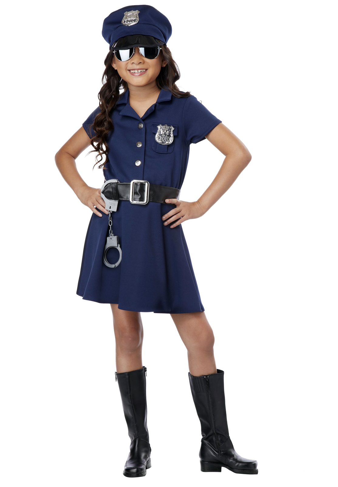 Girl Police Officer Costume - PartyBell.com