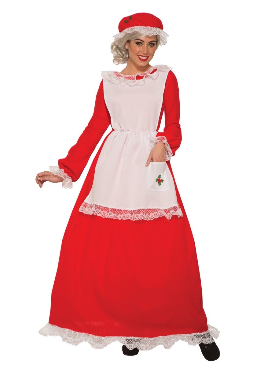 Traditional Mrs Claus Adult Costume - PartyBell.com