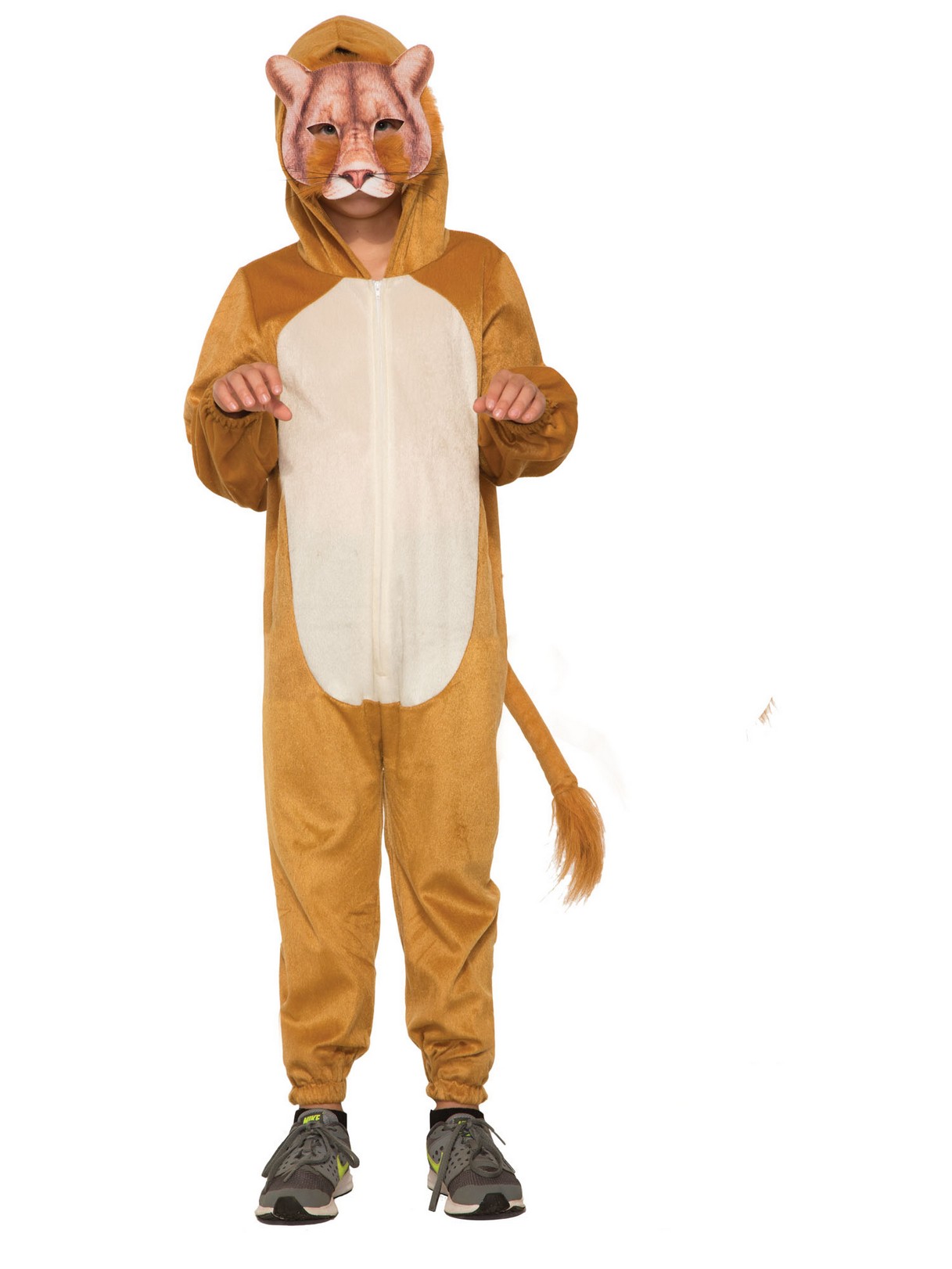 Kids Lion Jumpsuit With Mask - PartyBell.com
