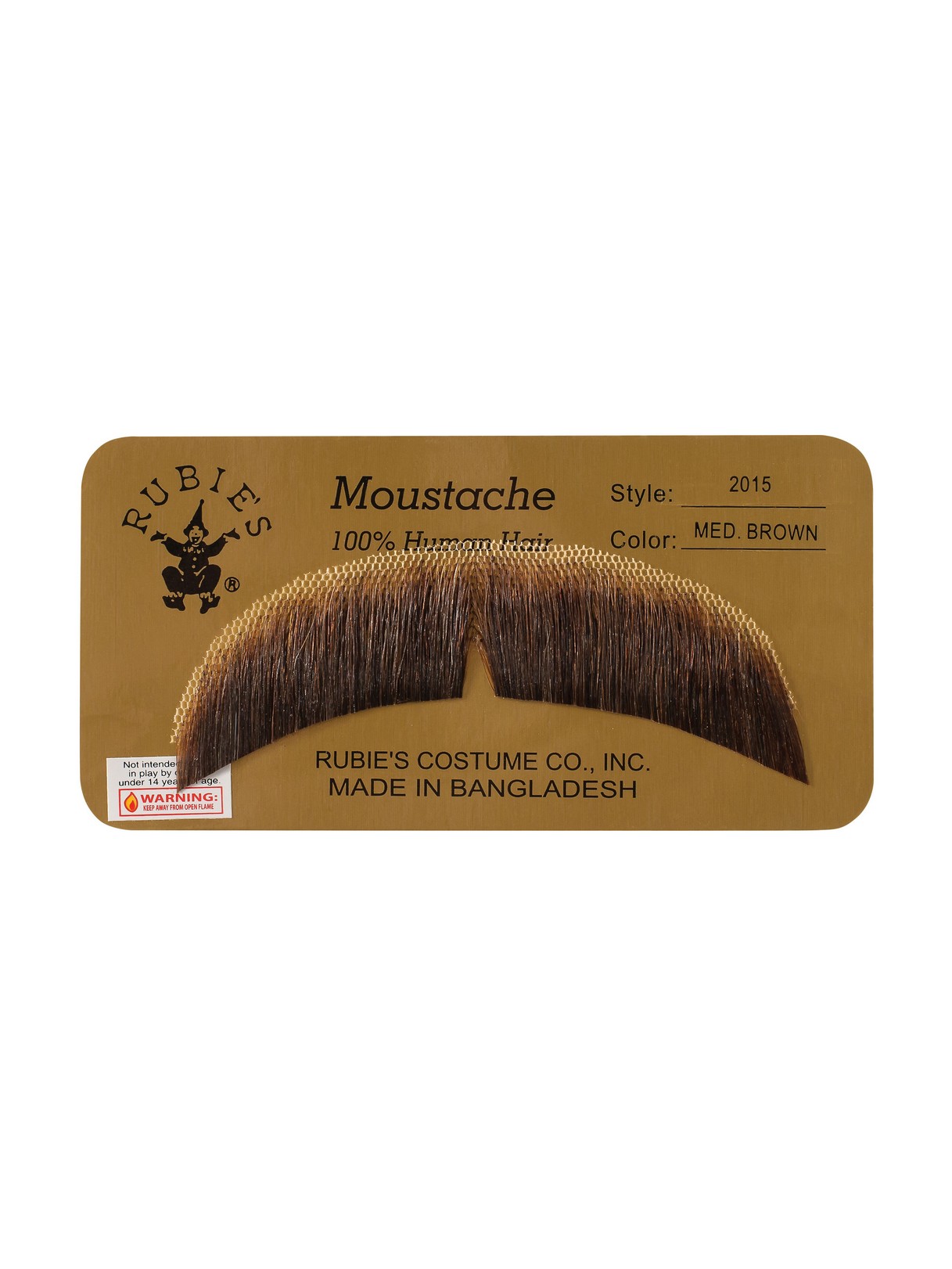 Handlebar Moustache Medium Brown