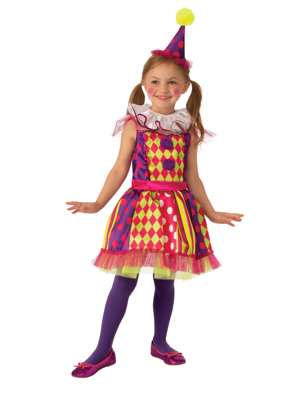 Bright Clown Child Costume - PartyBell.com