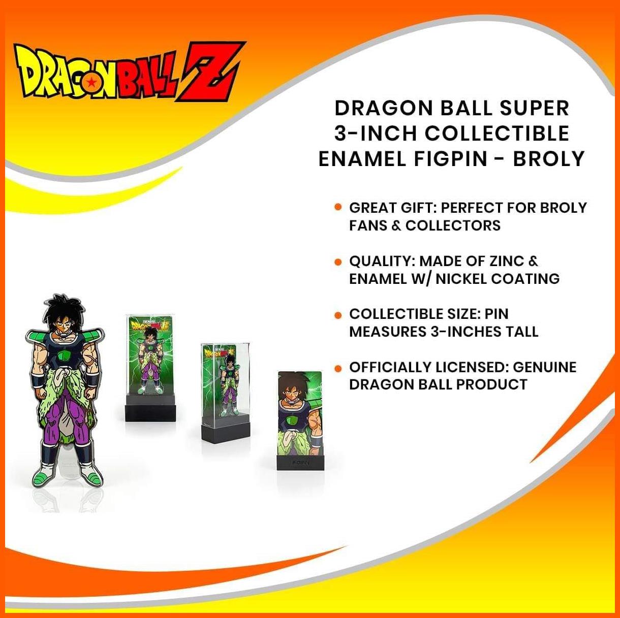 Dragon Ball Super 3-Inch Collectible Enamel FiGPiN - Broly #217 Toynk  Exclusive 