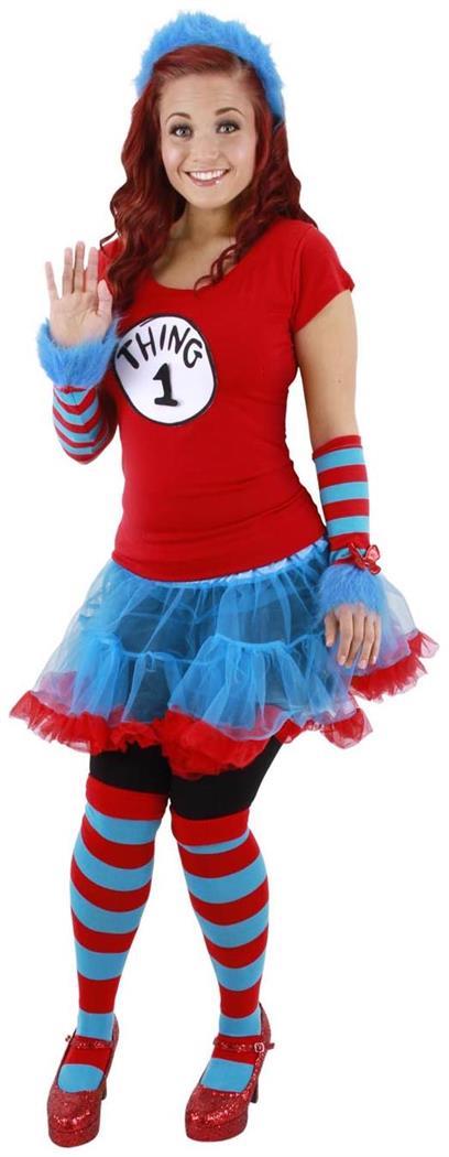 Dr. Seuss Thing 1 and 2 Fuzzy Costume Headband Adult - PartyBell.com