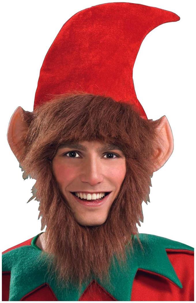 Christmas Elf Ears and Beard Costume Hat - PartyBell.com