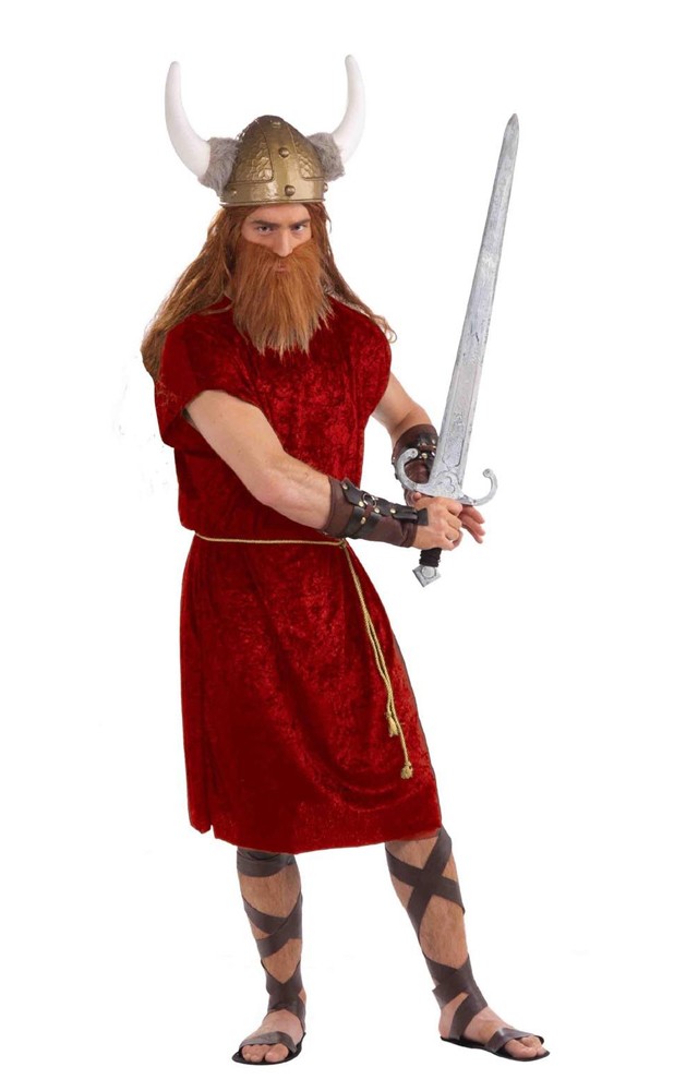 Adult Male Red Greek God Costume Tunic - PartyBell.com