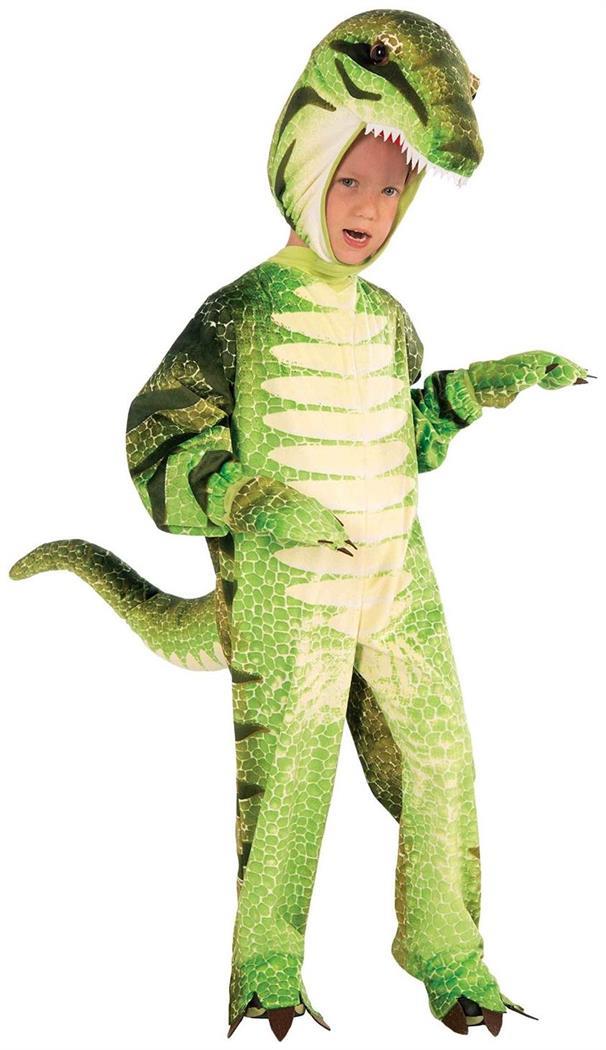 Plush Green T-Rex Dinosaur Costume Child Toddler - PartyBell.com