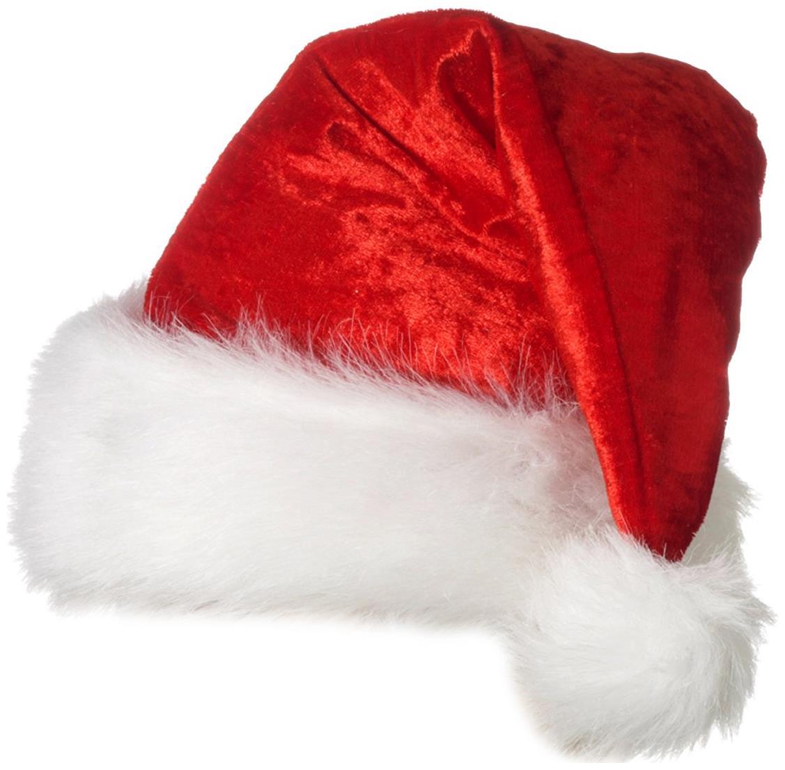 Christmas Velour Santa Claus Hat XL - PartyBell.com