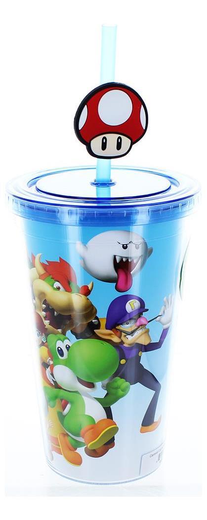 Super Mario Bros. 16oz Travel Cup with Straw Holder, 1 Each - Gerbes Super  Markets