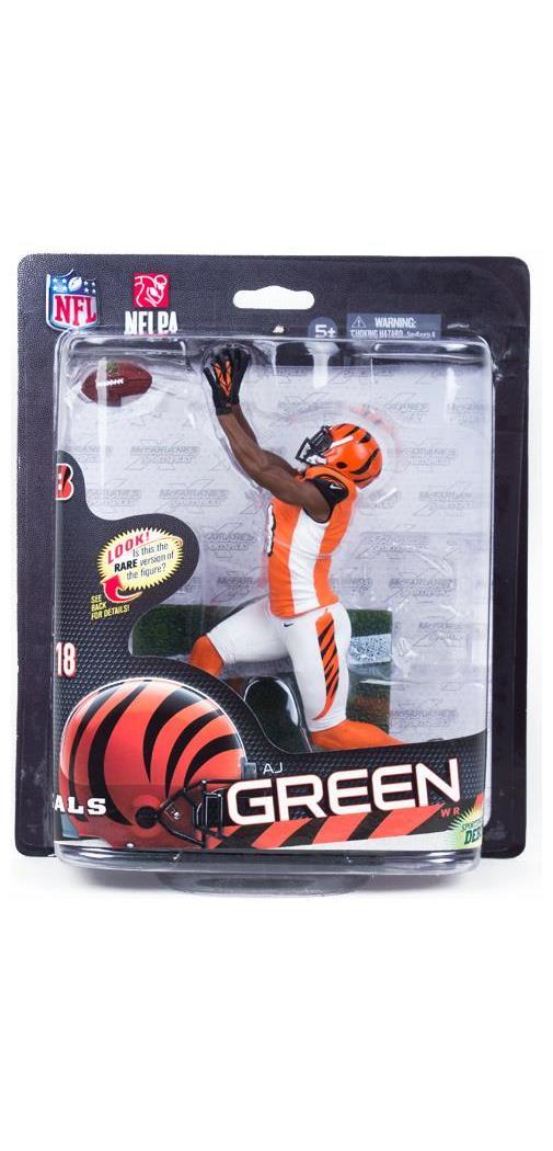 McFarlane Toys NFL Series 33 Figure AJ Green Collector's Edition Orange  Jersey