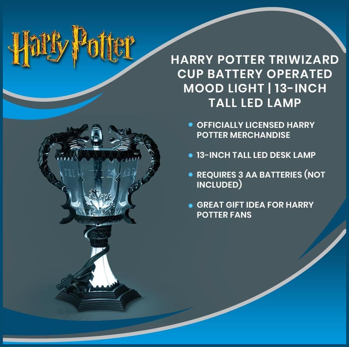 Harry Potter Triwizard Cup Battery Operated Mood Light | 13-Inch Tall LED - PartyBell.com