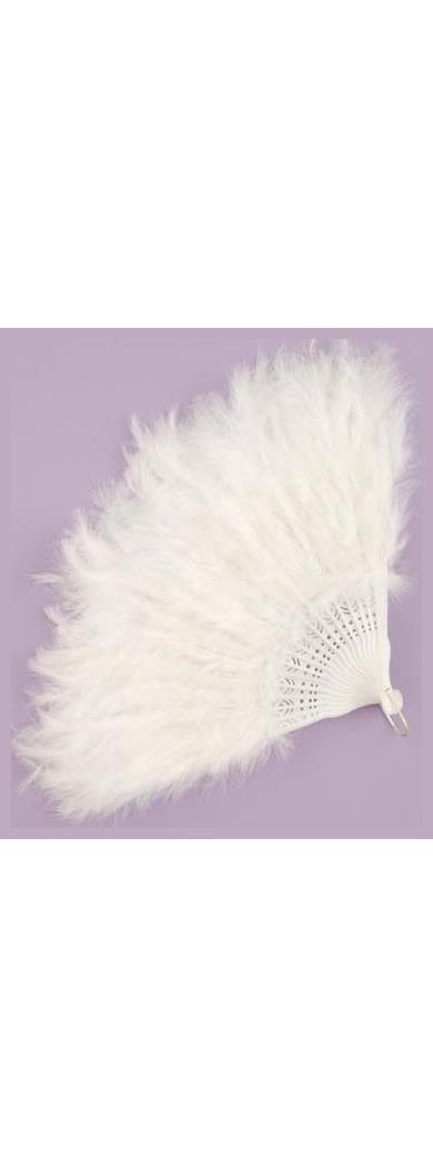 White Feather Costume Fan