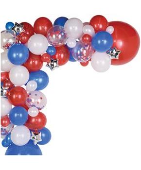 Patriotic Air-Filled Balloon Garland Kit