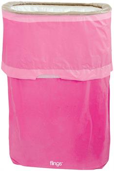 Bright Pink Pop-Up Trash Fling Bin