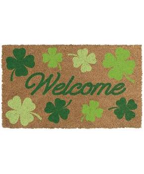 17.75 in. x 29.5 in. St. Patrick's Day Welcome Coir Doormat