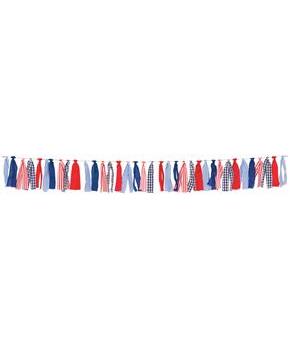 6 ft. Patriotic Ribbon Tassel Garland
