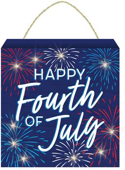11.7 in. Happy 4th of July Light-Up Sign