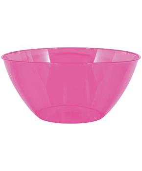 Bright Pink 2 Qt. Plastic Bowl