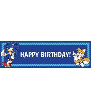 Sonic the Hedgehog Birthday Banner Standard 18" x 61"
