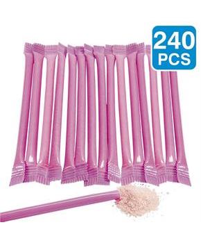 Hot Pink Candy Filled 6 Straws (240) - PartyBell.com