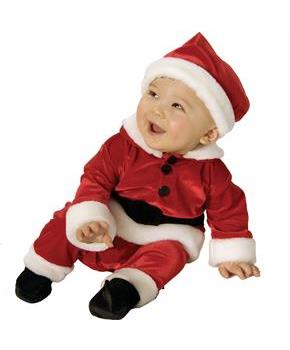Velvet Santa Infant / Toddler Costume - PartyBell.com