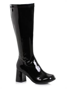 Women's 3 inch Wide Width Black GoGo Boot - PartyBell.com