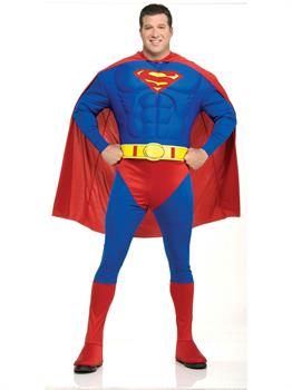 Deluxe Muscle Chest Superman Plus Size Costume - PartyBell.com