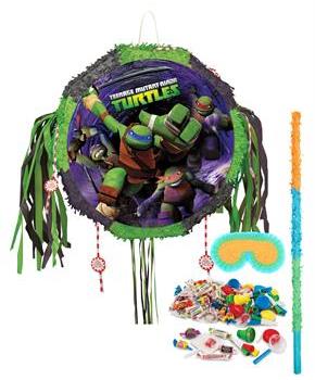 Teenage Mutant Ninja Turtles Drum Pull-String Pinata Kit - PartyBell.com