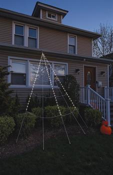 12 Foot LED Light-up Spider Web Yard Halloween Prop