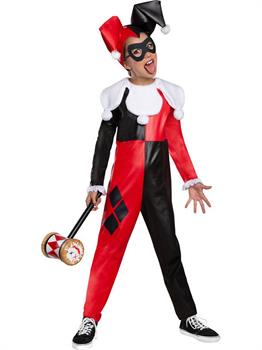 Girls Harley Quinn Supervillain Costume Tutu Child Joker Jester