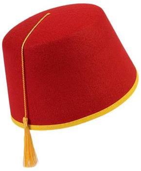 Bye Bye Birdie Felt Red Fez Adult Costume Hat