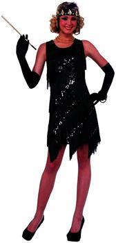 Midnight Dazzle 20's Flapper Gangster Gal Adult Costume