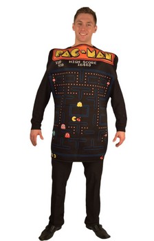 Pac-Man Video Game Screen Poncho Adult Costume - PartyBell.com