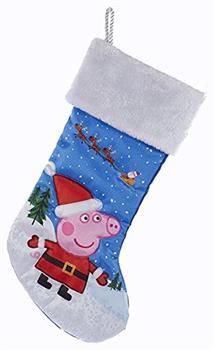 Peppa Pig Santa Peppa Christmas Stocking With White Fur Cuff ...
