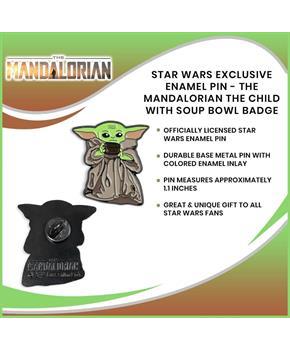 Star Wars Exclusive Enamel Pin Mandalorian The Child Baby Yoda with Soup Bowl