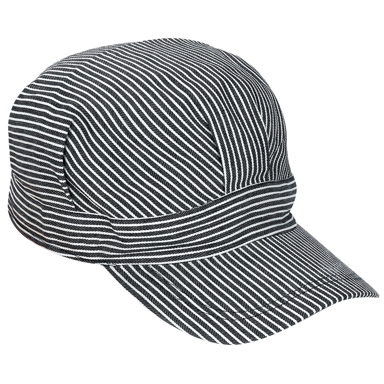 Just hat. Engineer hat. Train hat. Hickory Stripe.