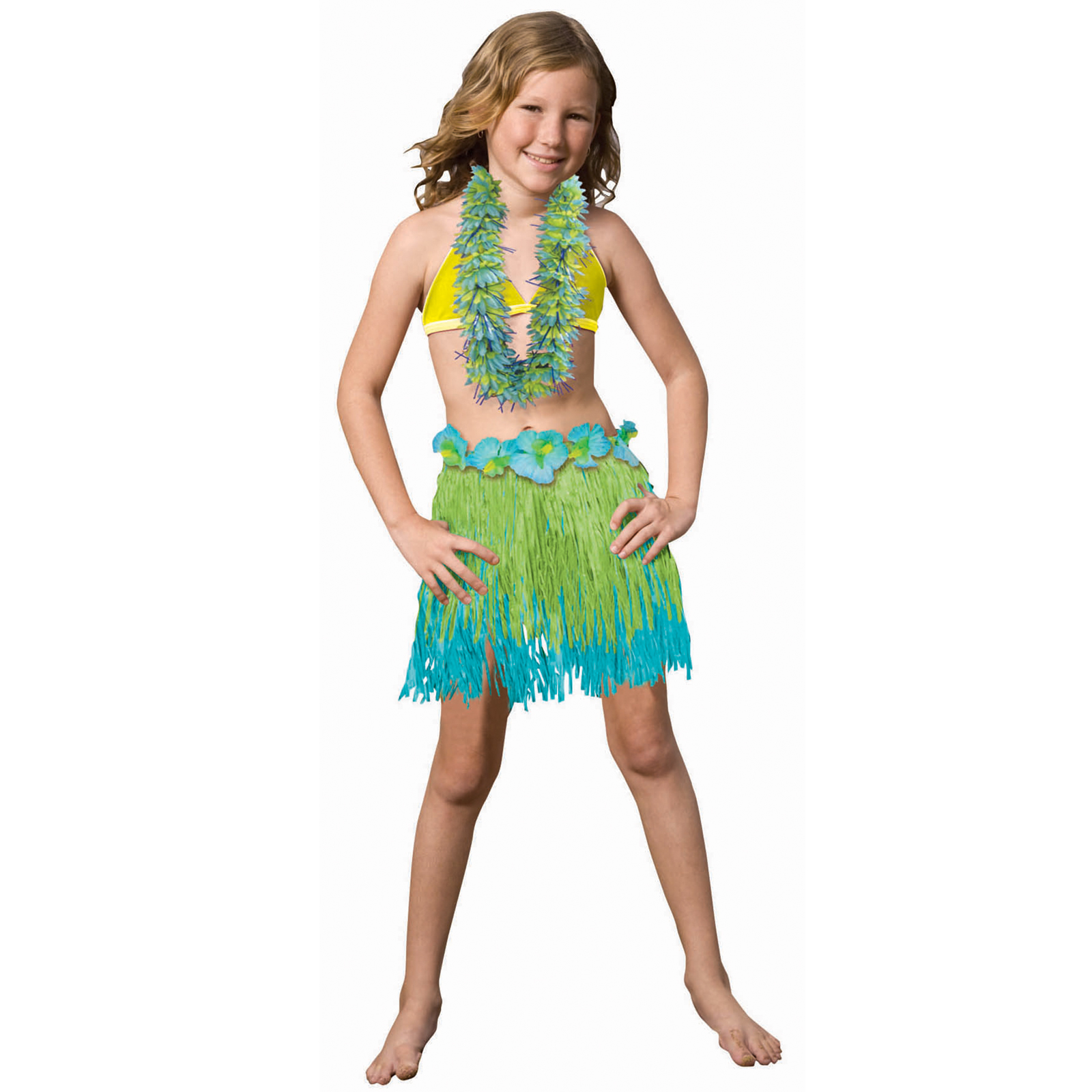 Child Blue/Green Grass Skirt – US Novelty