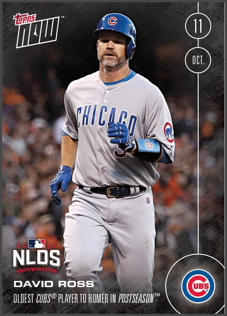 MLB Chicago Cubs David Ross #504 Topps Now Trading Card